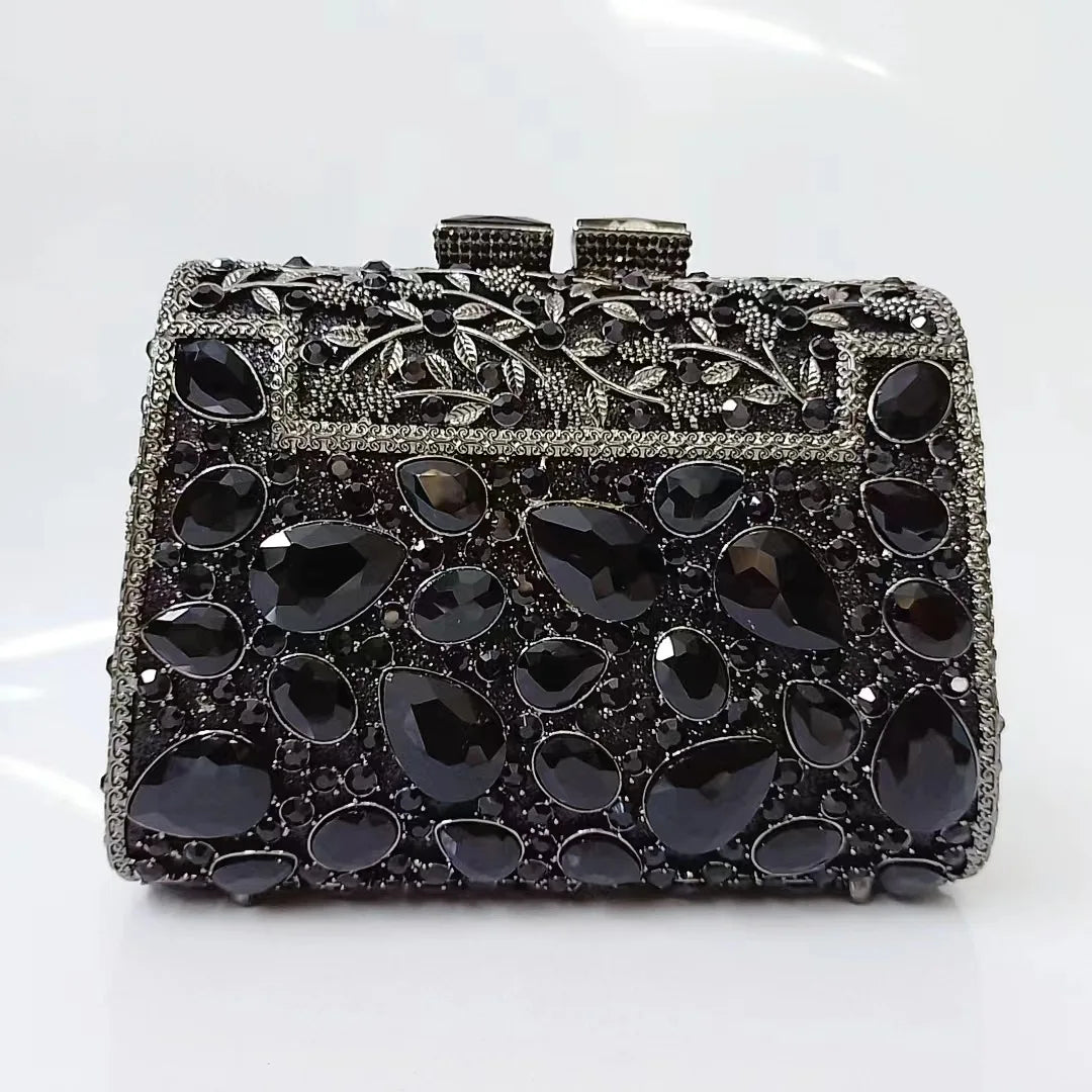 Sparkling Party Bags Luxury Banquet Wedding Engagement Full Diamond Crystal Bag Girl Birthday Photo Clutch Bag Rhinestone Purse