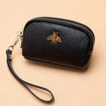 PU soft leather coin purse women 2026 new Korean style fashion minimalist double zipper wristlet women shell handbag
