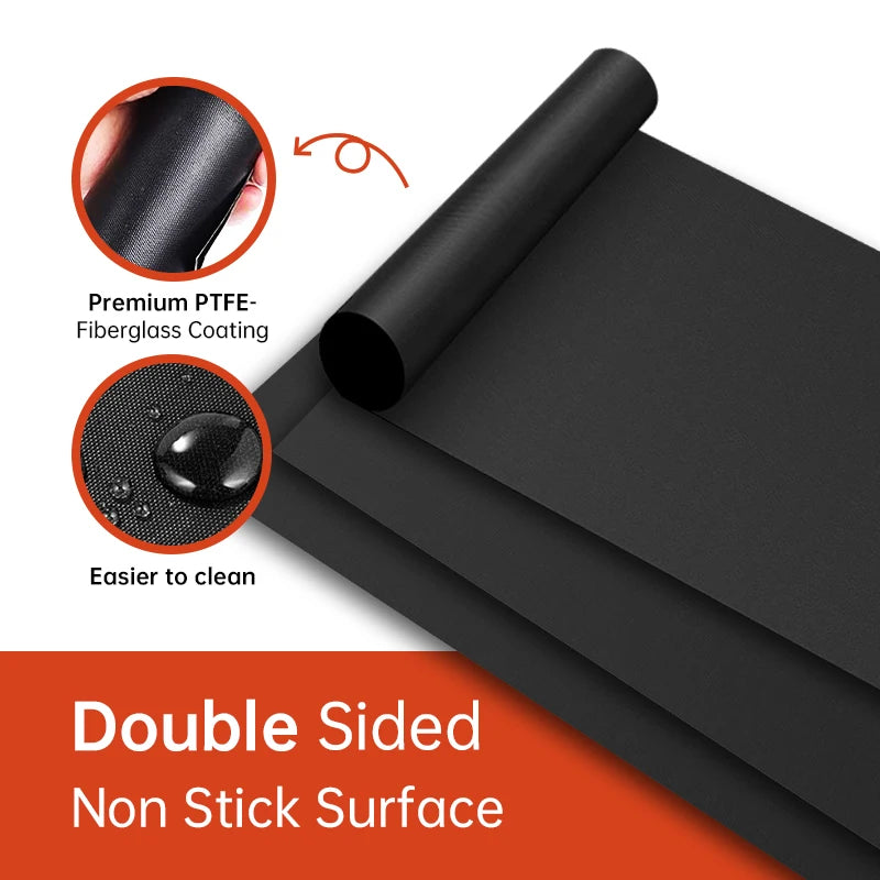 Copper Grill Mats for Outdoor Grill 60*40cm Cooking Grill Sheet Heat Resistance Kitchen BBQ Tool Reusable Easy to Clean Barbecue