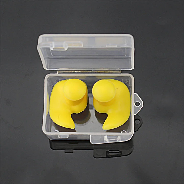 2 PCS Silicone Waterproof Earplug Environmental Soft Ear Plugs Adult Children Swimmers Swimming Diving Portable Earplug W/ Box