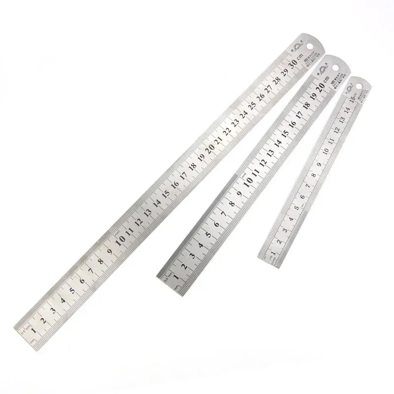 Tyture Straightedge Double Side Scale Metal Ruler High Quality Stainless Steel Woodworking Drawing Measuring Tools 0-15/25/30mm