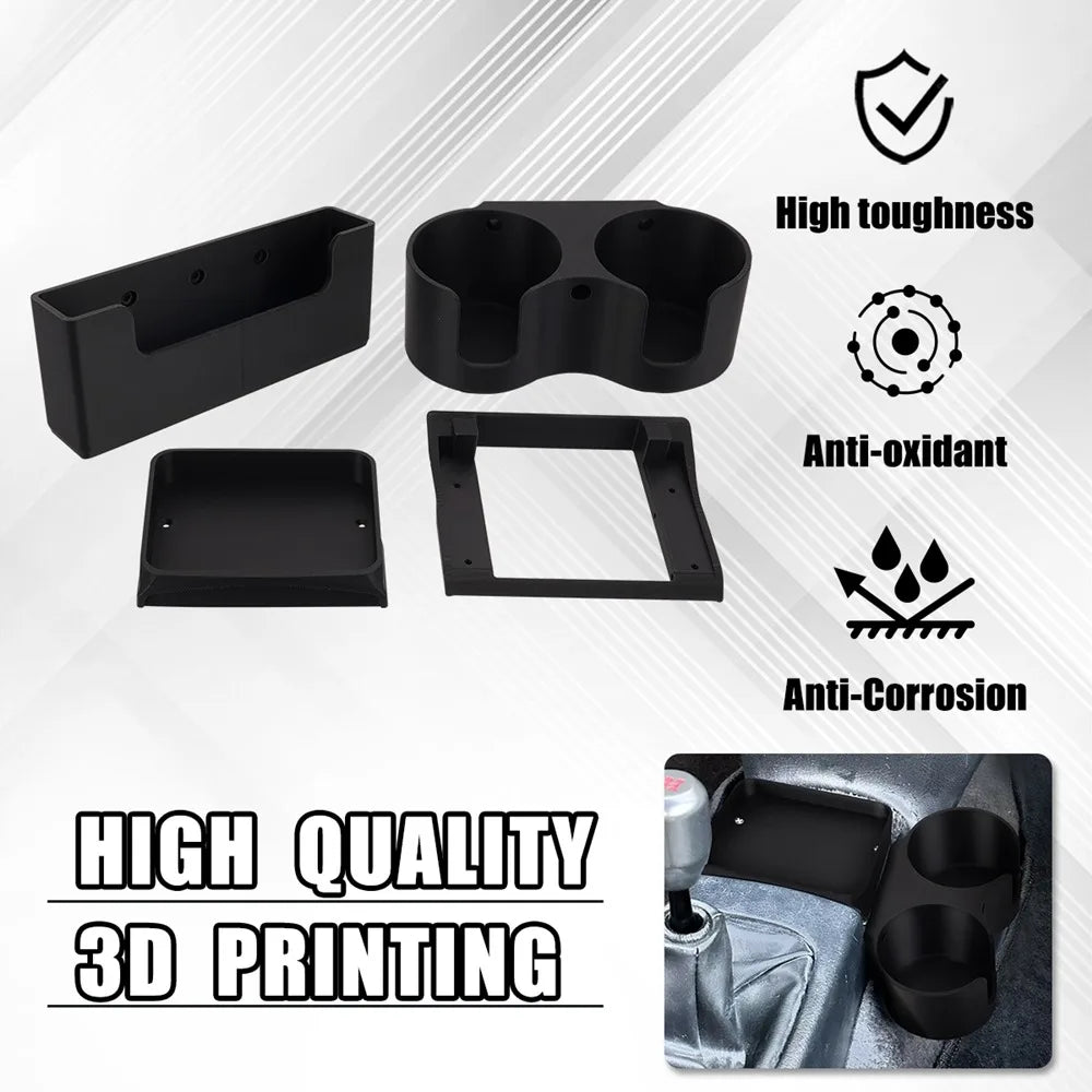 Cup Holder Storage Rack For 1992-1995 Honda Civic EG Cup Holder Upgrade With Washers Screws