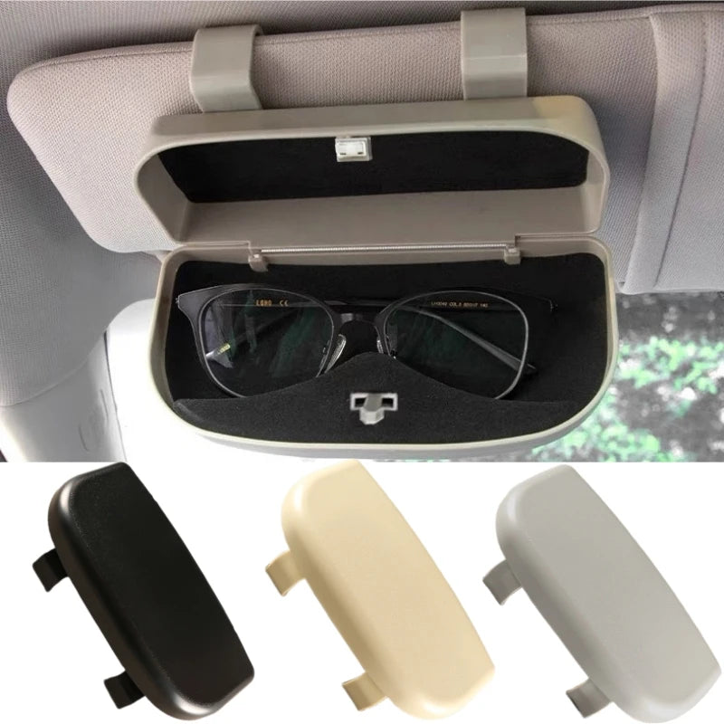 Car Glasses Box Portable Car Sunglasses Holder Anti-scratch Protection Glasses Holder Eyeglass Case Sun Visor Car Lenses Holder