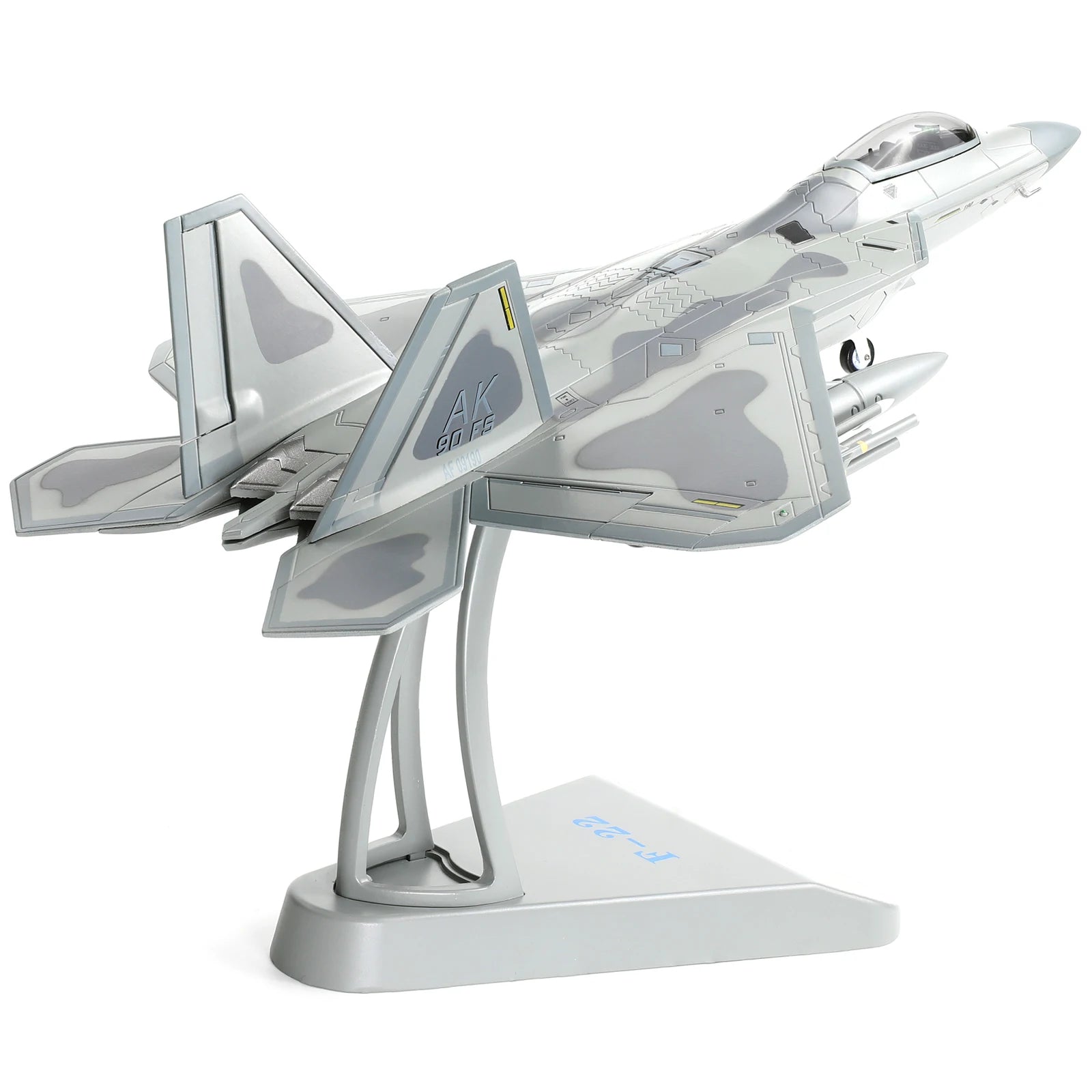 NUOTIE F22 Raptor 1/72 Diecast Metal USAF Fighter Jet Alloy Aircraft Model with Stand Military Collection Adult Gift AK90FS