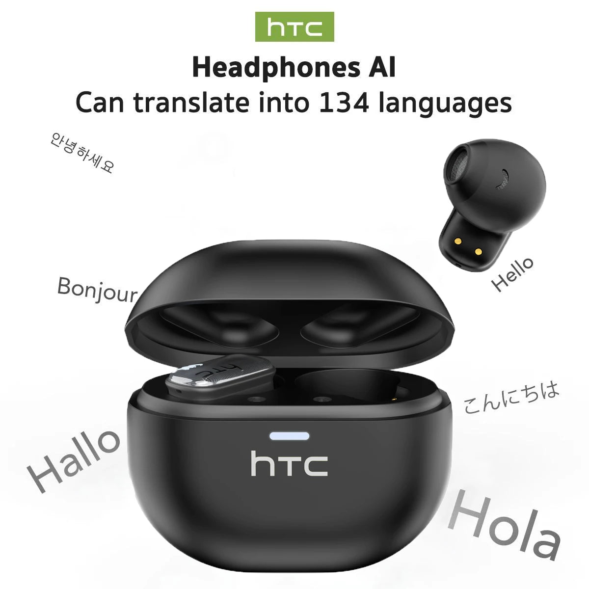 Bluetooth 6.0 Earbuds NE16 AI Translator Earphones 135 Languages Smart Noise Cancelling Wireless In-Ear Headphones for Business