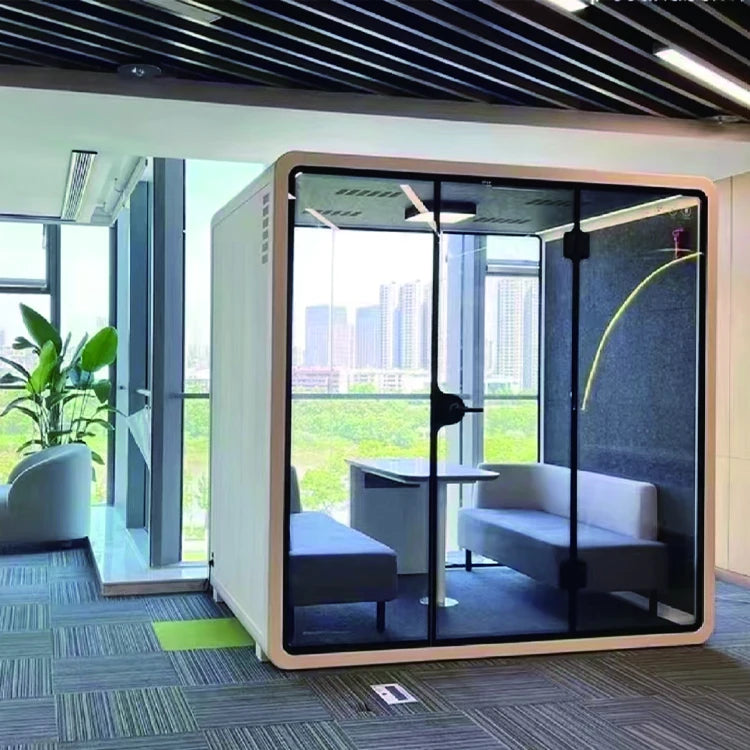 Telephone Booth Office Pod Acoustic Cabin Mobile soundproof room Meeting Pod Silent Booth for Workplace Privacy Area