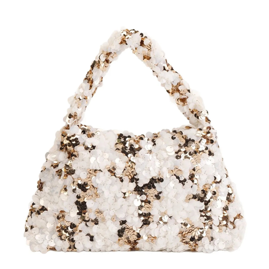 New sequined handbag high-end dinner bag chain oblique span women's shoulder bag fashion women's bag