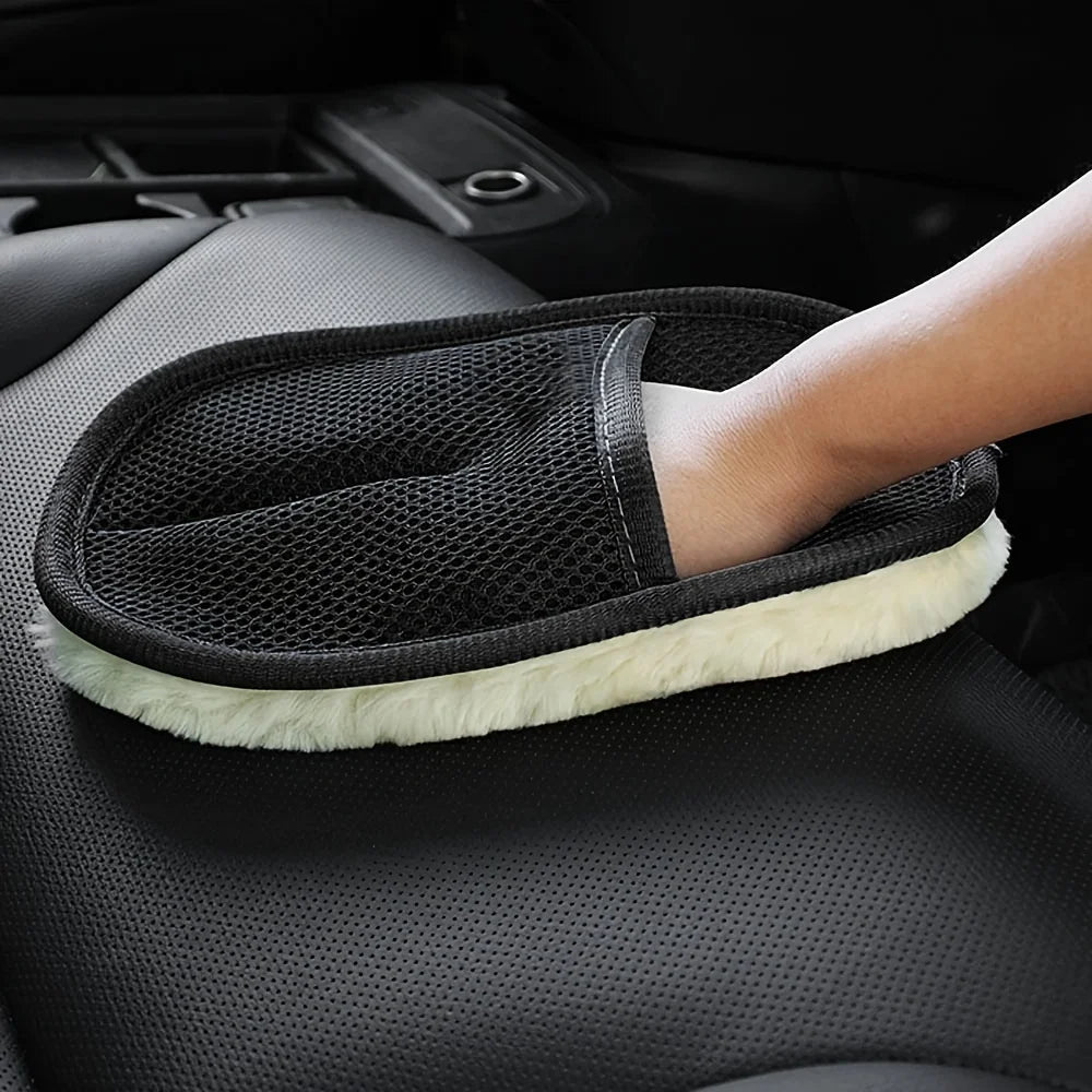 Car Styling Wool Soft Car Washing Gloves Cleaning Brush Motorcycle Washer Care Products Plush Car Wash Gloves