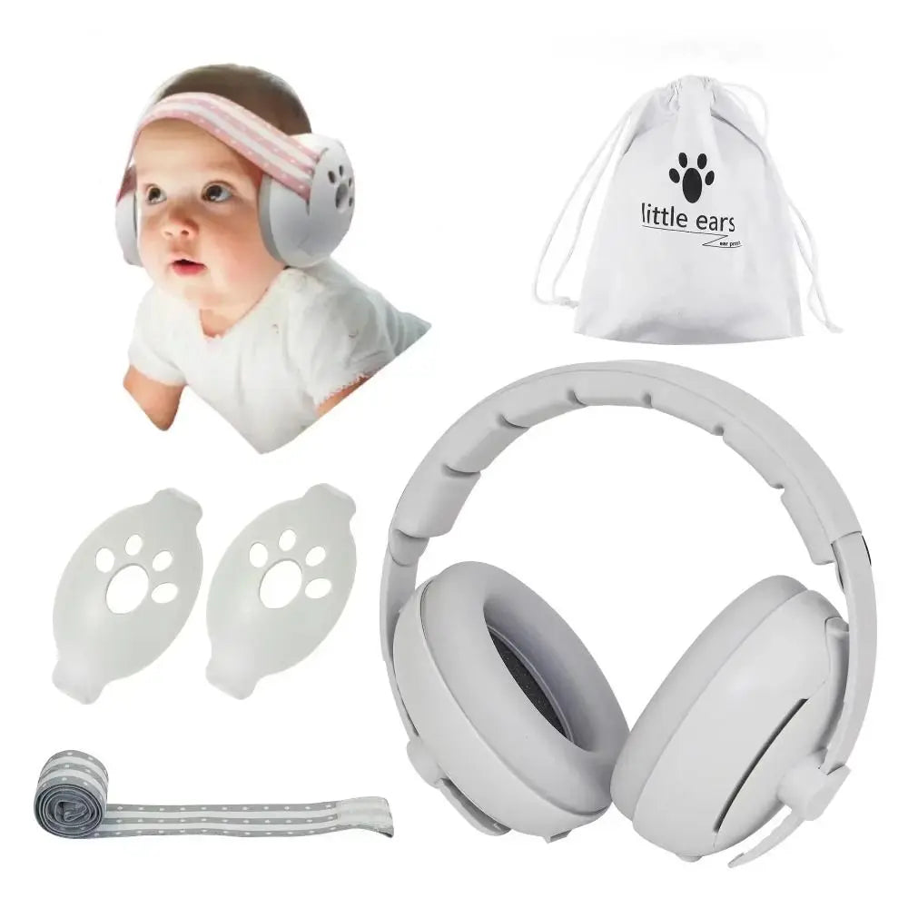 Convertible Design 2-in-1 Baby Ear Muffs Comfortable Noise-proof Toddler Noise Reduction Earmuffs Sleep Improvement