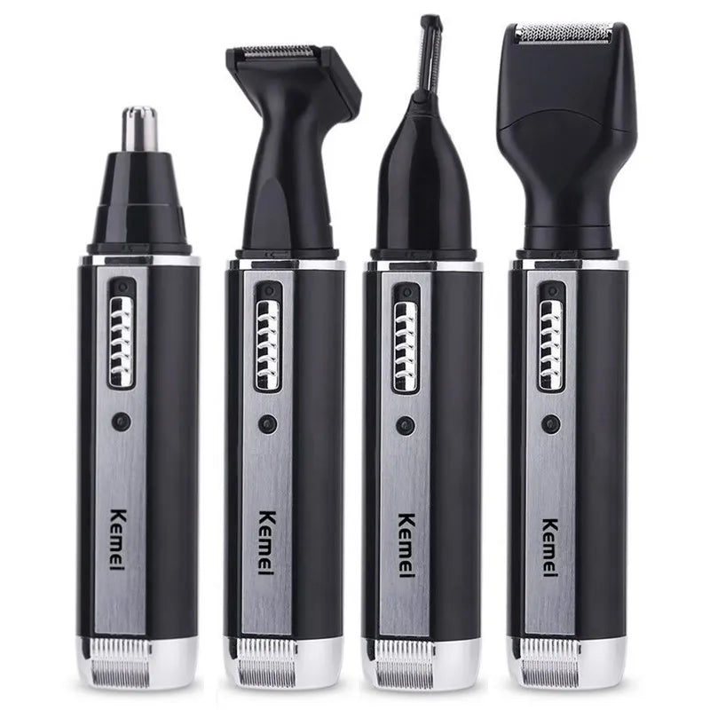 Keme 4in1 Nose Hair Trimmer For Men Face, Body ,Beard Eyebrow Trimer Ear Cleaner Grooming Nose Hair Shaver Set Rechargeable