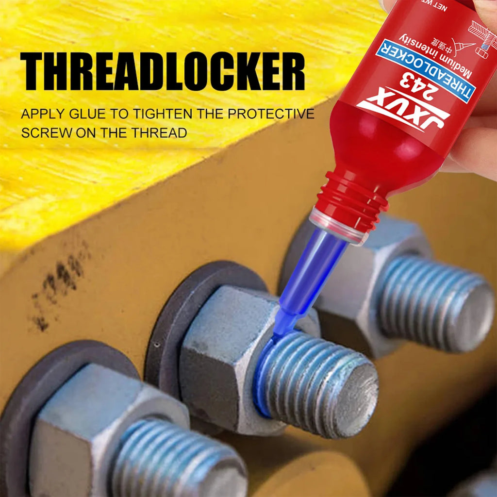 243 Blue Threadlocker Adhesive (Equivalent to Loctite) Anti-vibration and Anti-loosening Adhesive For Metal Threaded Assemblies High Temperature and Oil Resistant 50ml