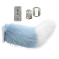 Remote Control Electric Wagging Fox Tail for Scooter Plush Faux Fur Car Rear Decoration Moving Animal Tail Accessory