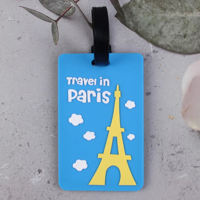 1pc Cartoon Animal PVC Luggage Tag Women Men Holiday Travel Accessories Suitcase Tags Name ID Address Lable Travel Luggage Tags