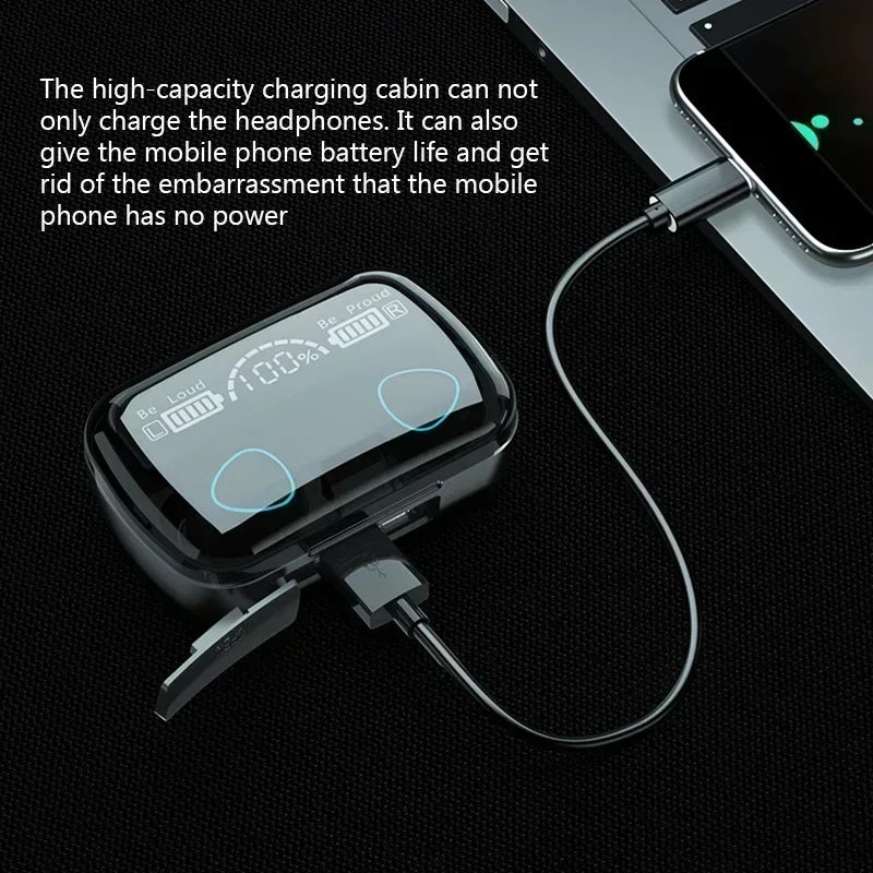 New Bluetooth headset M10 hands-free LED Dispay headset Bluetooth HiFi stereo music wireless earplug waterproof game headset