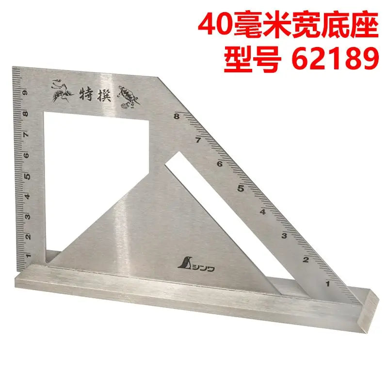 SHINWA MAGTOTO 45 Degree 90 Degree Angle Ruler Stainless Steel Protractor Gauge For Carpenter Measuring Woodworking Tools