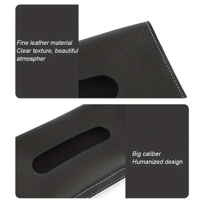 Car Tissue Box PU Leather Popular Waterproof Cars Interior Storage Boxes Auto Storages Decoration Accessories