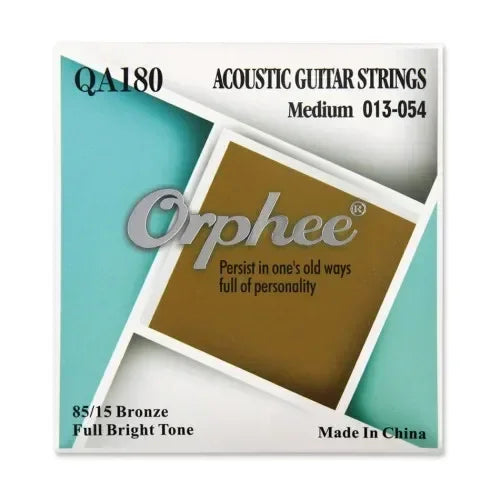Orphee Acoustic Guitar Strings Set 85/15 Bronze Wound Hexagonal Medium Super Extra Light 009-045/010-050/011-052/012-053/013-054
