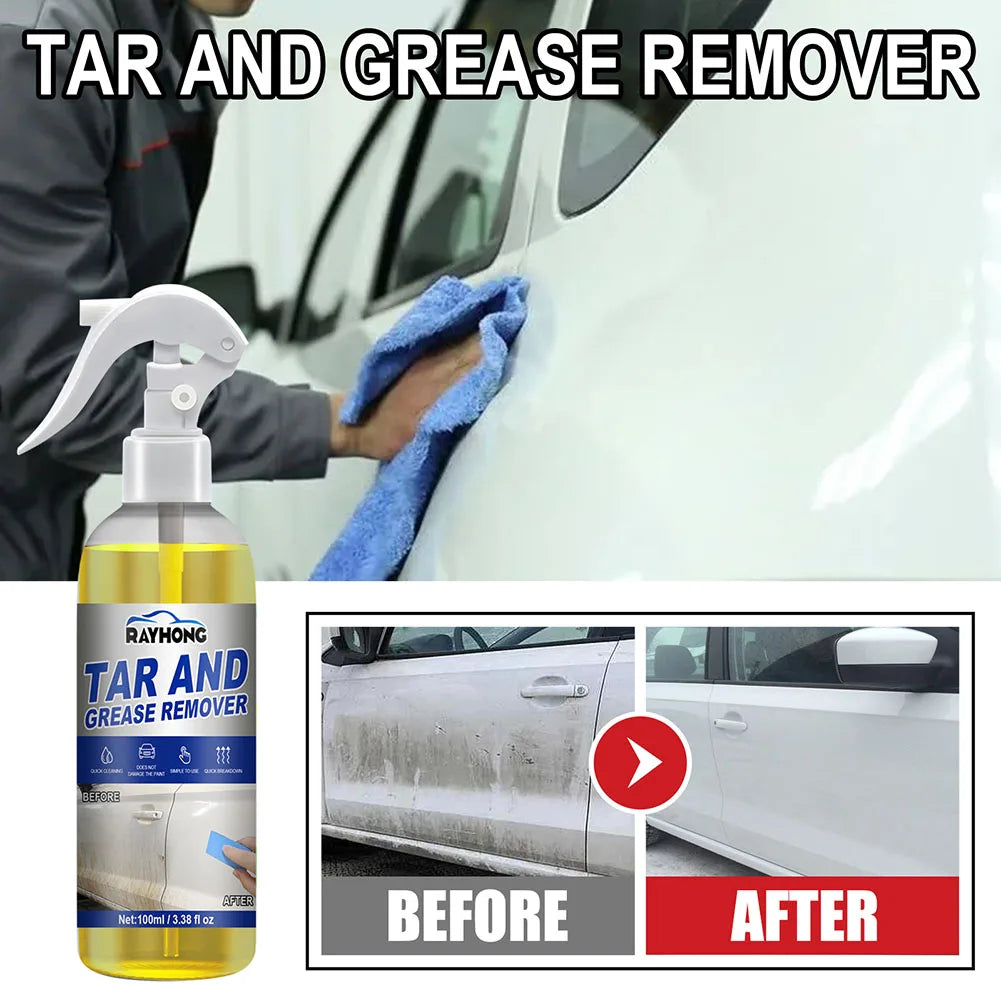 Car Oil Tar Grease Remover Solvent Based Formula Auto Car Cleaning Spray 100ml Kitchen Home Dilute Dirt for Wash Maintenance