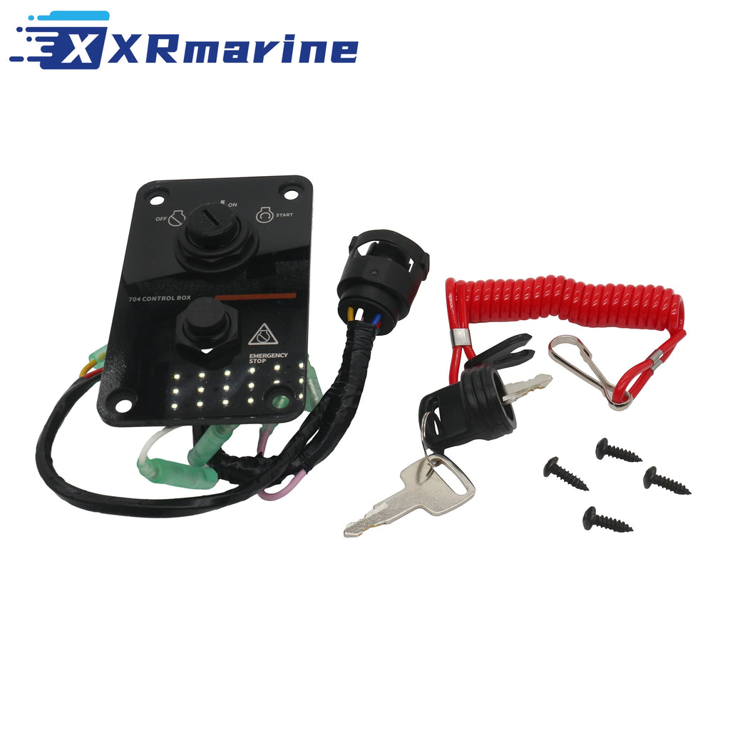 Outboard Single Engine Key Switch Assembly Panel Repl For Yamaha 704-82570-12-00 704-82570-08-00 704-82570-01-00