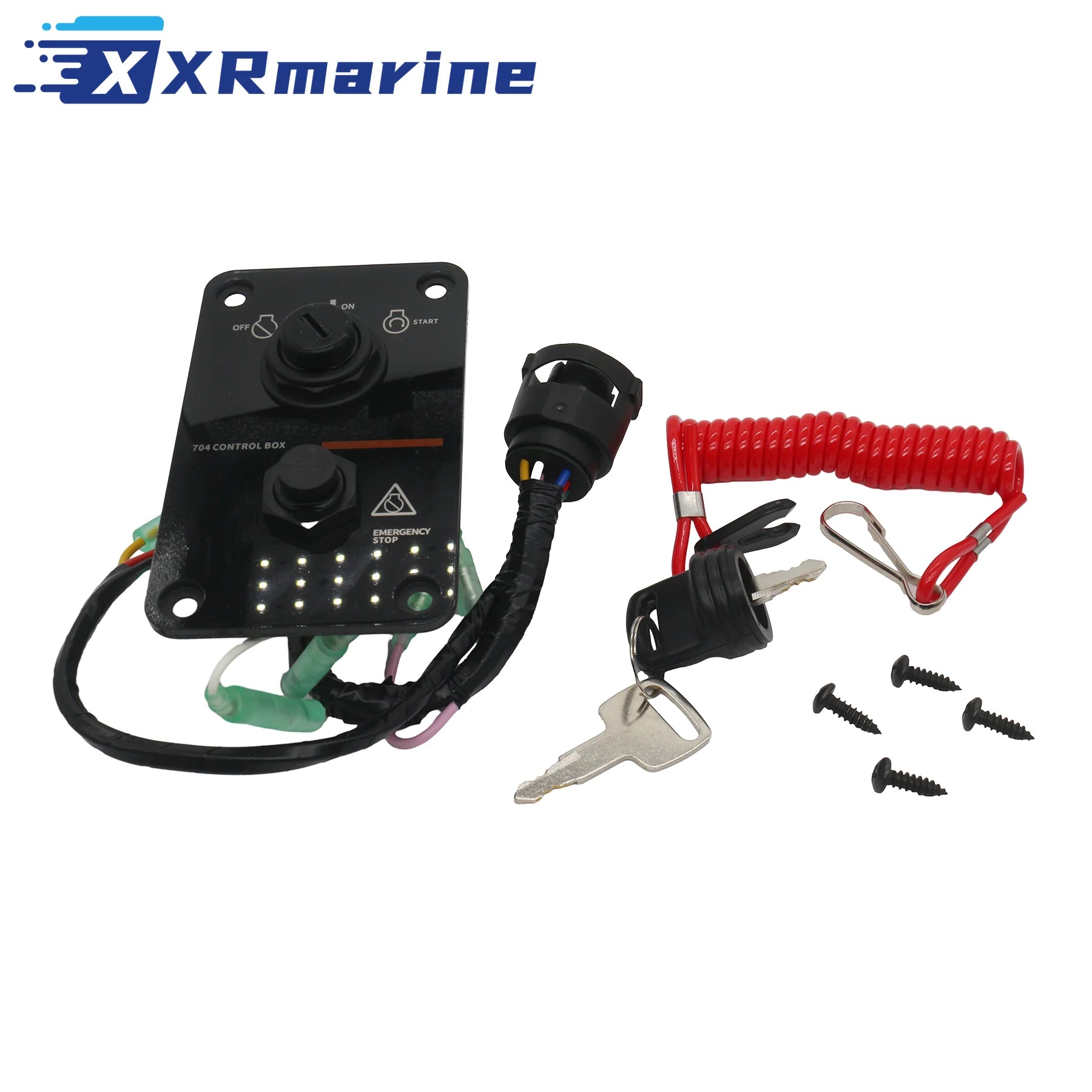 Outboard Single Engine Key Switch Assembly Panel Repl For Yamaha 704-82570-12-00 704-82570-08-00 704-82570-01-00