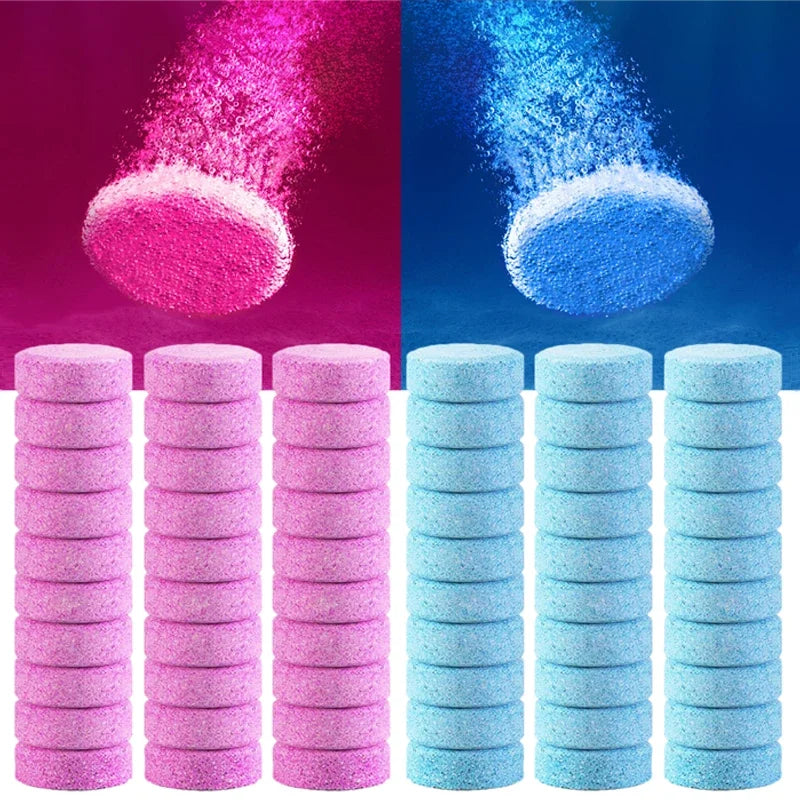 20/40Pcs Car Solid Cleaner Windscreen Cleaner Wiper Effervescent Tablets Auto Glass Water Toilet Cleaning Car Accessories