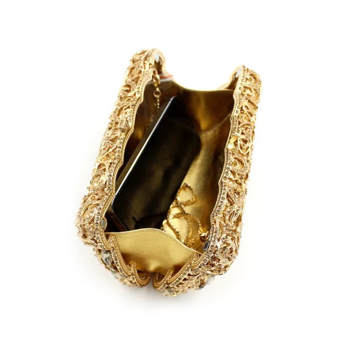 Student Graduation Party Prom Day Clutches Minaudiere Women Luxury Handbag Wedding Gold Purses Bridesmaids Hasp Wallets