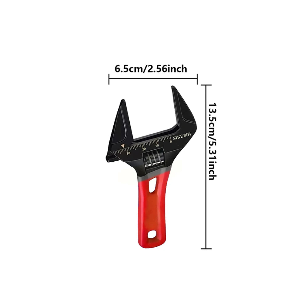 5/6/8 Inch Lightweight Adjustable Wrench Large Opening Short Handle Multi-Function Mini Wrench Plumbing Pipe Bathroom Tools