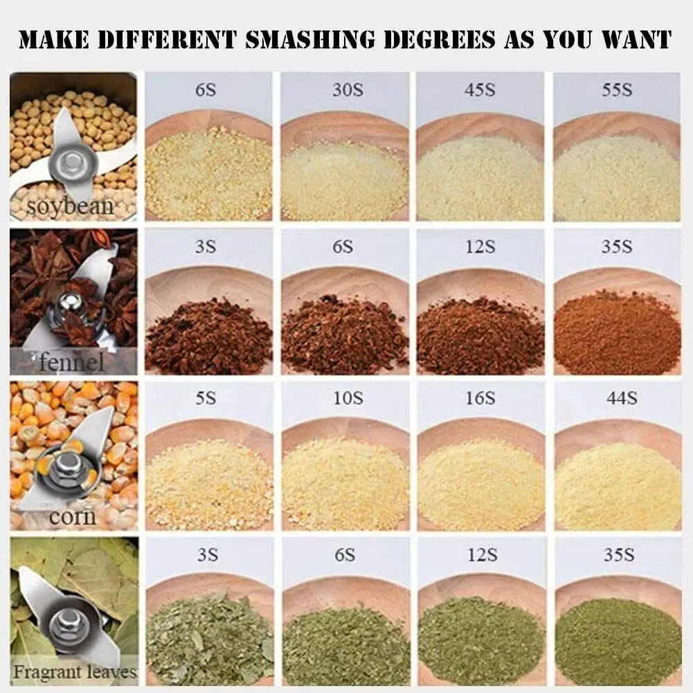 4200W Herb Grain Spice Cereal Grinder Machine 2500g Electric Grain Mill Grinder for Dry Herbs Grains Spices Cereals Coffee Corn
