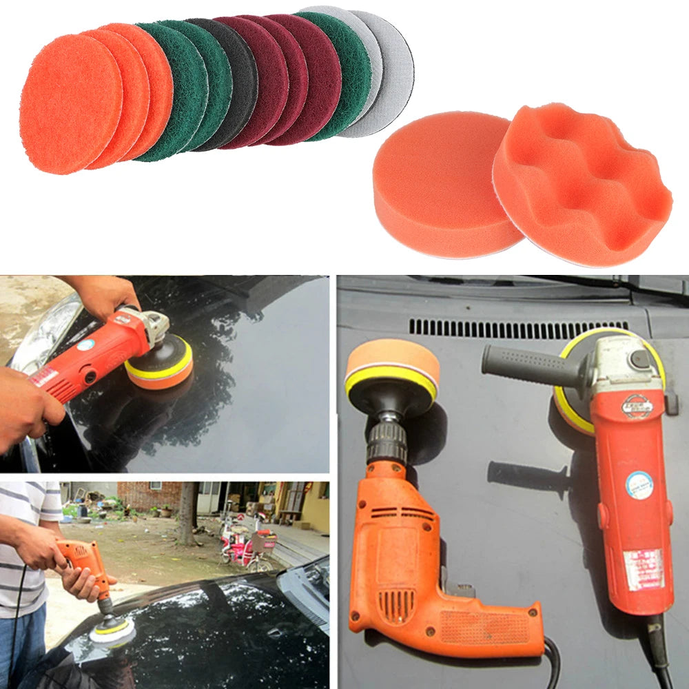For Car Kitchen Bathroom Power Scrubber Electric Drill Brushes Multipurpose 22 Pieces Cleaning Tools Scrub Pads