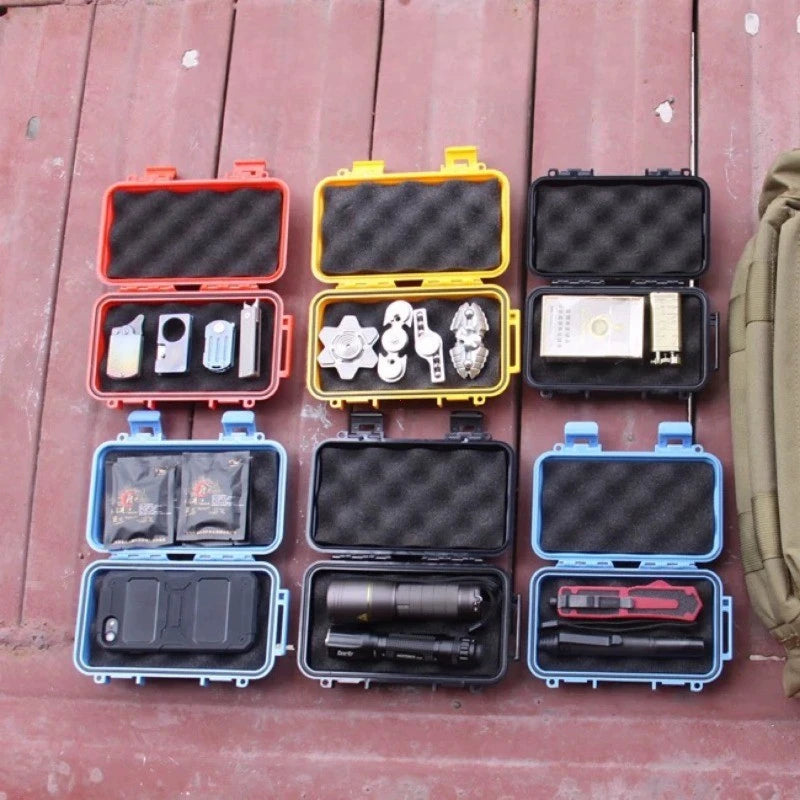 4 Color Outdoor Storage Carry Box Waterproof Shockproof Survival Airtight Case Fall-resistant ABS Travel Sealed Container