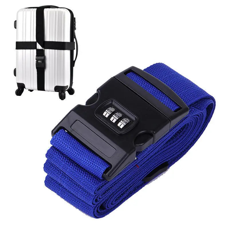 cipher lock Travel Belt Trolley Seat Belt Luggage Packing Box Cross Strap Suitcase Packing Seat Belt Reinforced Adjustable Strap