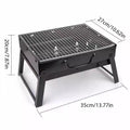 1Set Barbecue Charcoal Stove Portable Foldable Steel BBQ Grills  for Outdoor Grilling Cooking Camping Hiking Picnics Tailgating