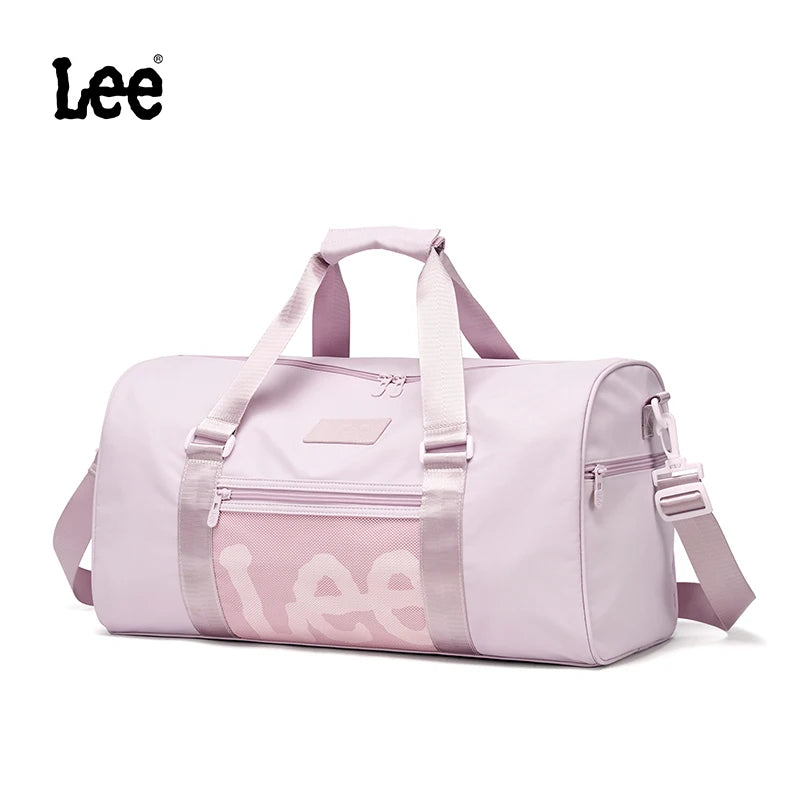 LEE Gym Duffel Bag Short Trip Luggage Travel Bag Unisex Waterproof Large Size Sport Training Dry Wet Bag with Shoe Compartment