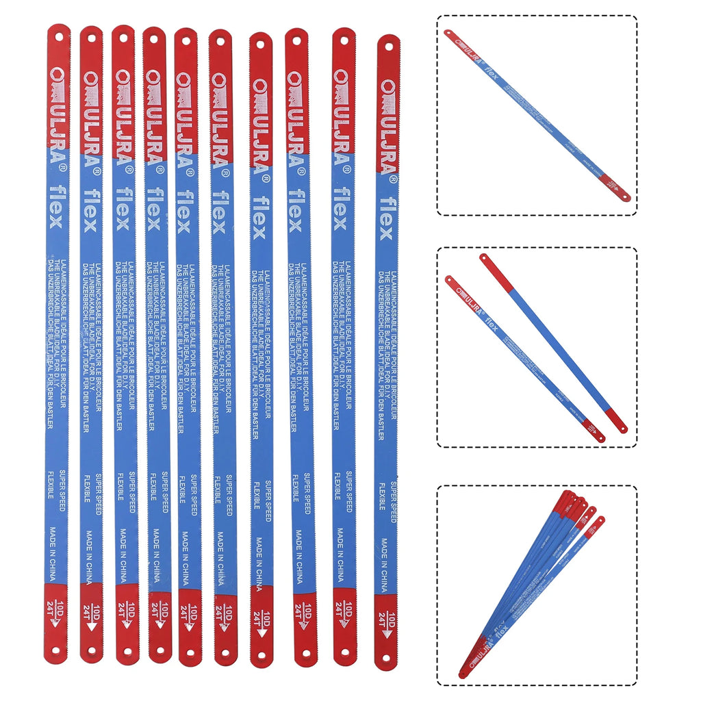 10PCS Hacksaw Blade 300mm Steel Hand Saw Blades 14T/18T/24T Bi-Metal For Meat Wood Cutting Disc Woodworking DIY Tools