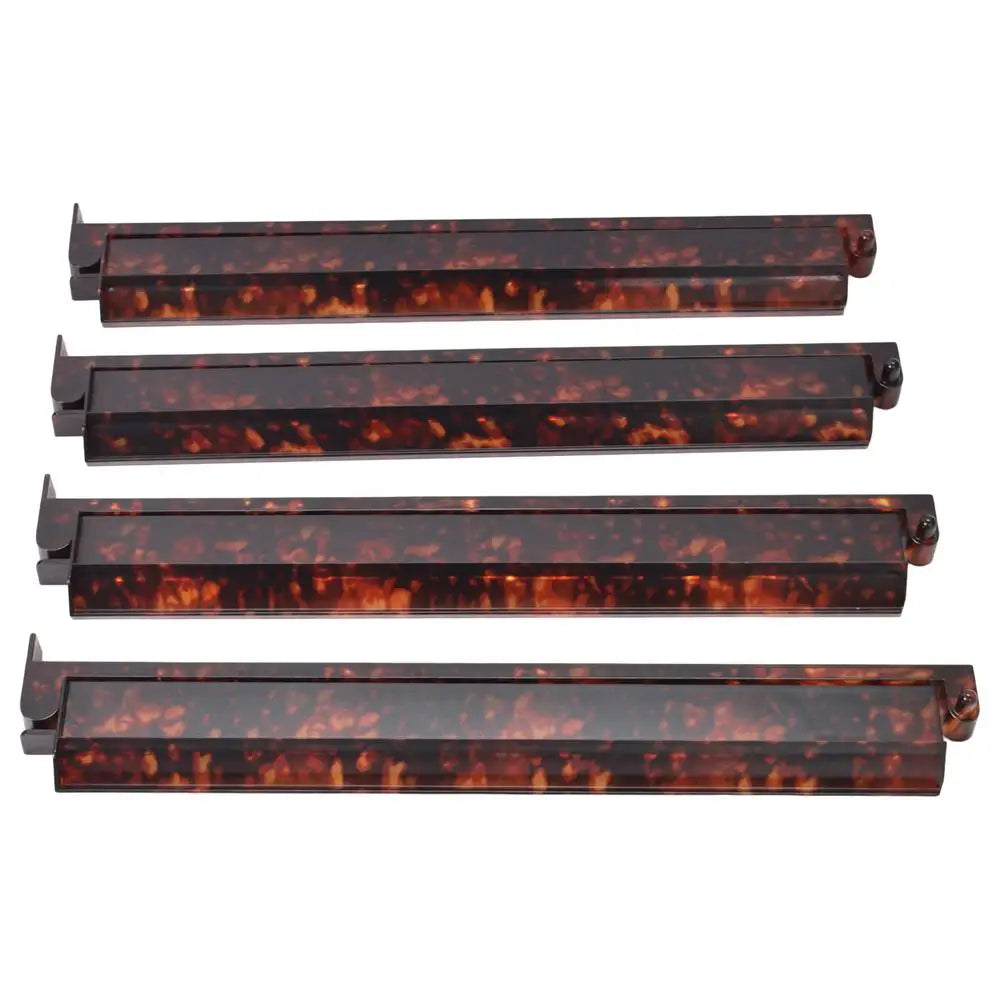 Mahjong Tile Rack 4-Piece Anti-Slip Organizer Tortoiseshell Mahjong Rack Set For Players Seniors Hobbyists Game Room Family