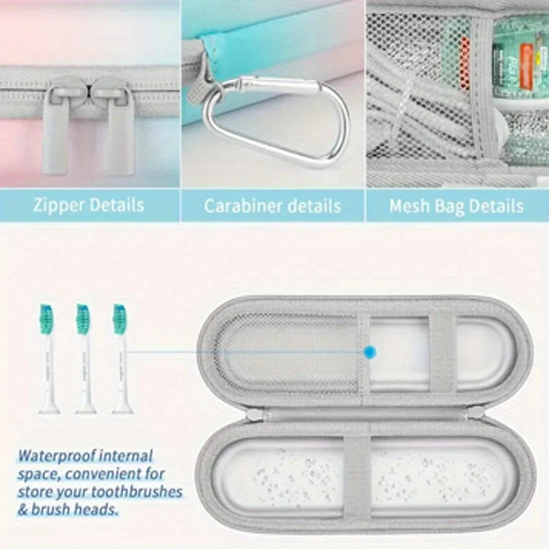 Electric toothbrush travel case, equipped with hanging chain and portable toothbrush holder