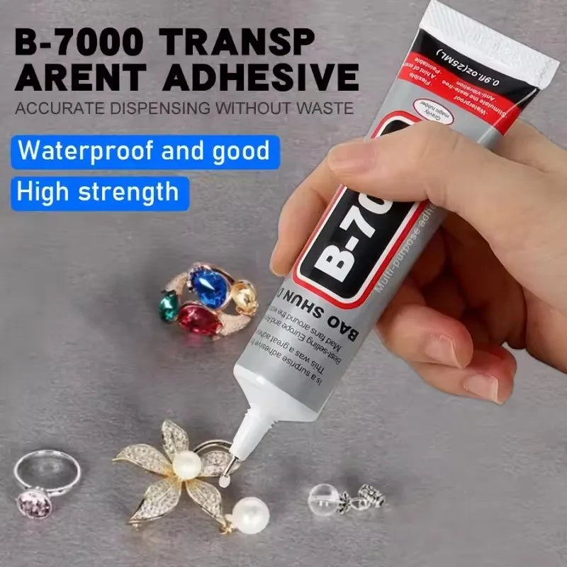 9-50ML B-7000 Clear Contact Phone Repair Adhesive Universal Glass Plastic Jewelry Craft DIY Glue with Precision Applicator Glue