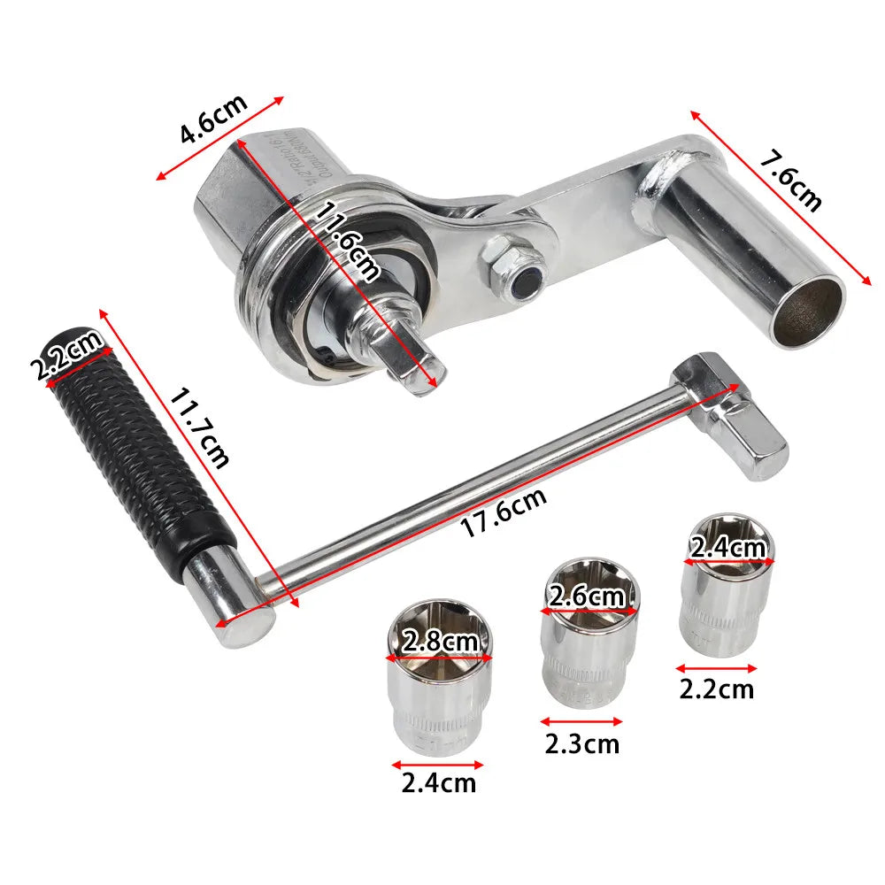 1/2" 17mm 19mm 21mm Torsional Torque Multiplier Wrench with Carrying Case Lug Nut Remover Type Car Tire Disassembly Labor-Saving