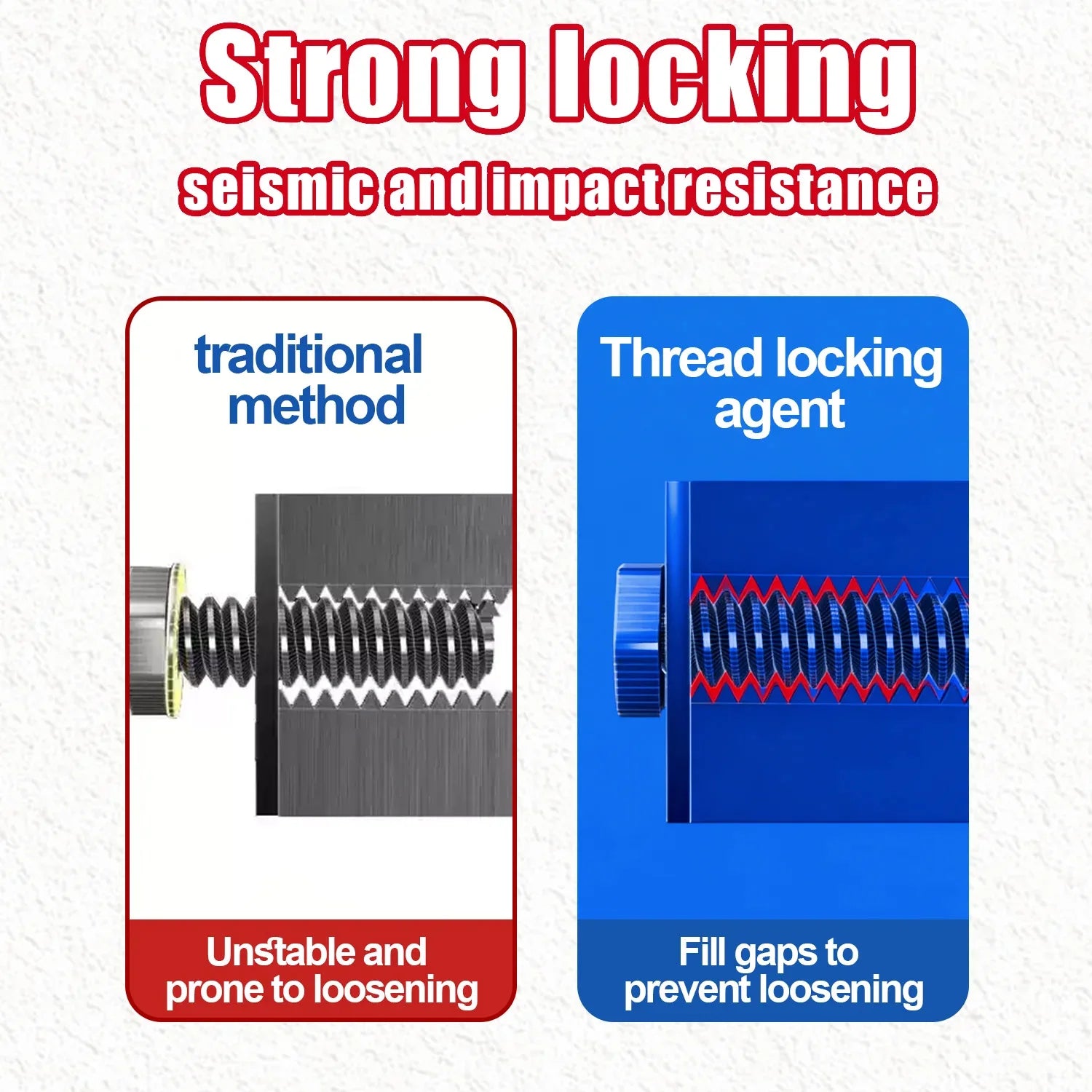 5PCS 243 Threadlocker Medium Strength Thread Locking Agent Sealant 50ml Anaerobic Glues Anti Loose Screw Glues Fastening Quickly Cured Threadlocker Adhesive for Screw.
