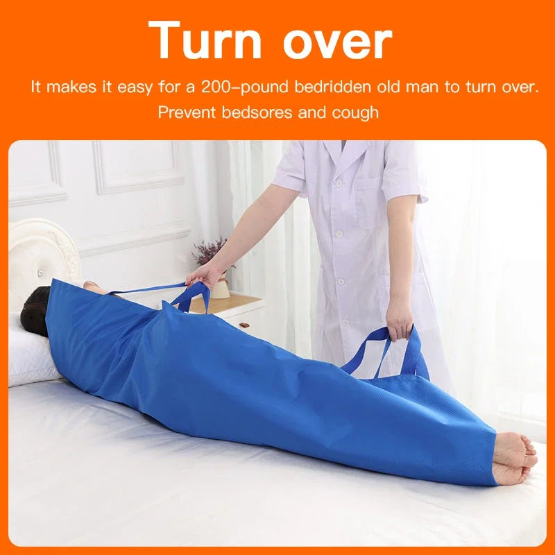 Household Patient Transfer System Soft Stretcher Belt & Repositioning Mat for Bedridden Elderly Nursing Care