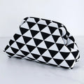 Summer Beach Clutch Bag for Women Woven Crochet Handbags Purses Knitting Dumpling Clutch Ruched Cute Cloud Casual Colorblock Bag