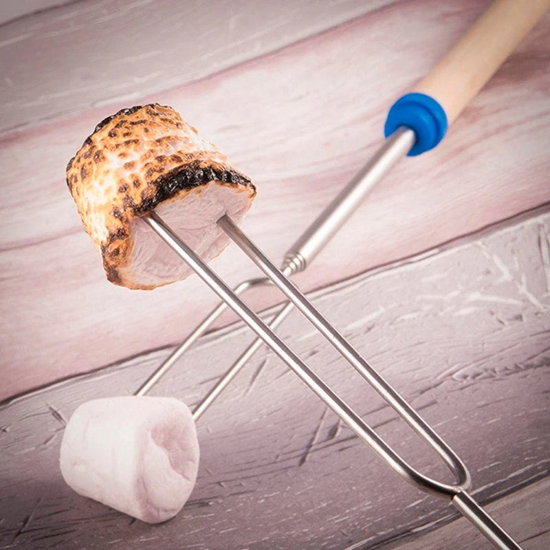 Telescoping BBQ Stick Campfire Camping Stove Bonfire BBQ Tools Supplies for High Efficient Control Balance Heat DropShipping