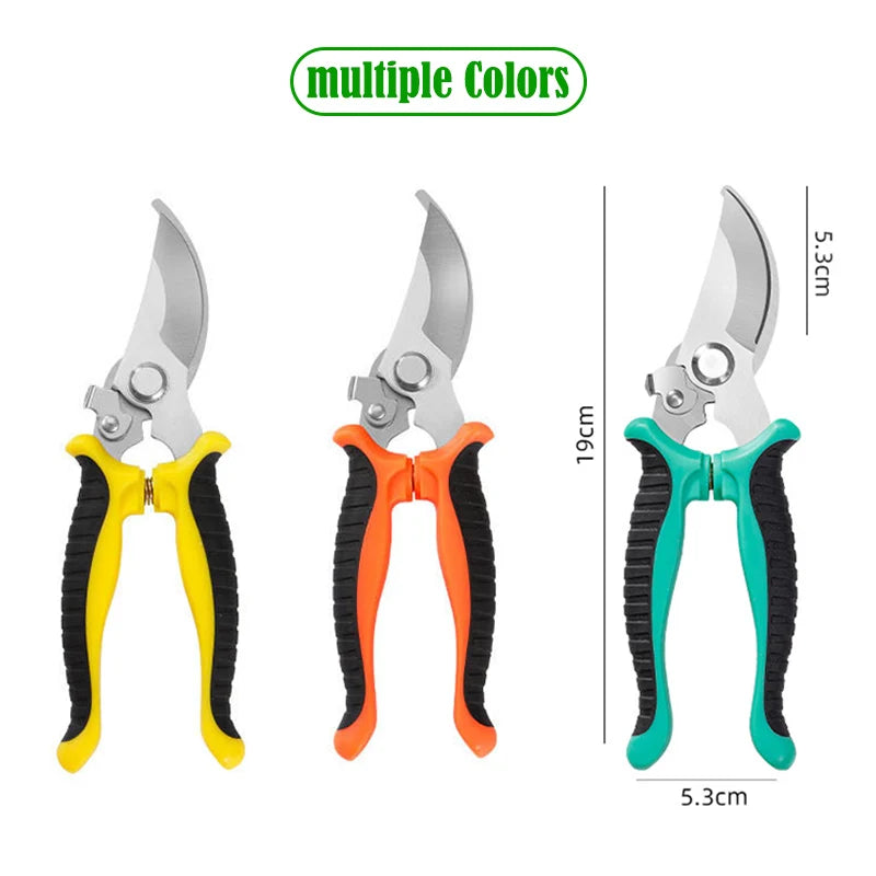 2PCS Gardening Scissors Set Ergonomic non-slip handles Safety lock pruning shears Beginner gardening set Can cut roses and more