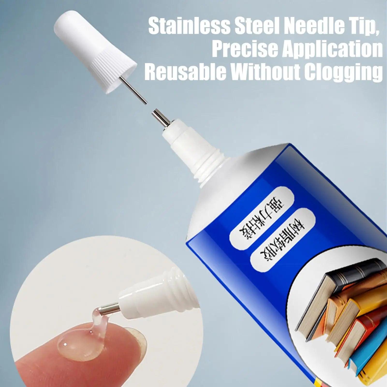 DIY Multipurpose Flexible Clear Book Glue 30ML Strong Adhesive Paper Repair Glue Durable Craft Glue for Book Binding Envelopes