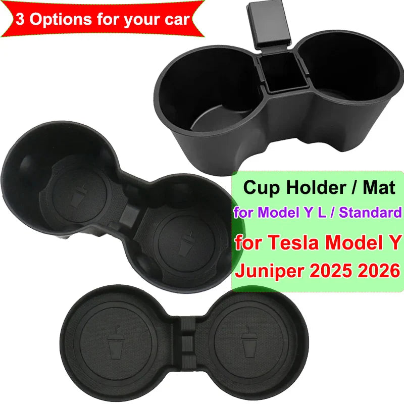 Car Cup Holder for Tesla Model Y L Juniper Center Console Cup Mat TPE Water Bottle Holder Model 3 Highland Standard Accessories