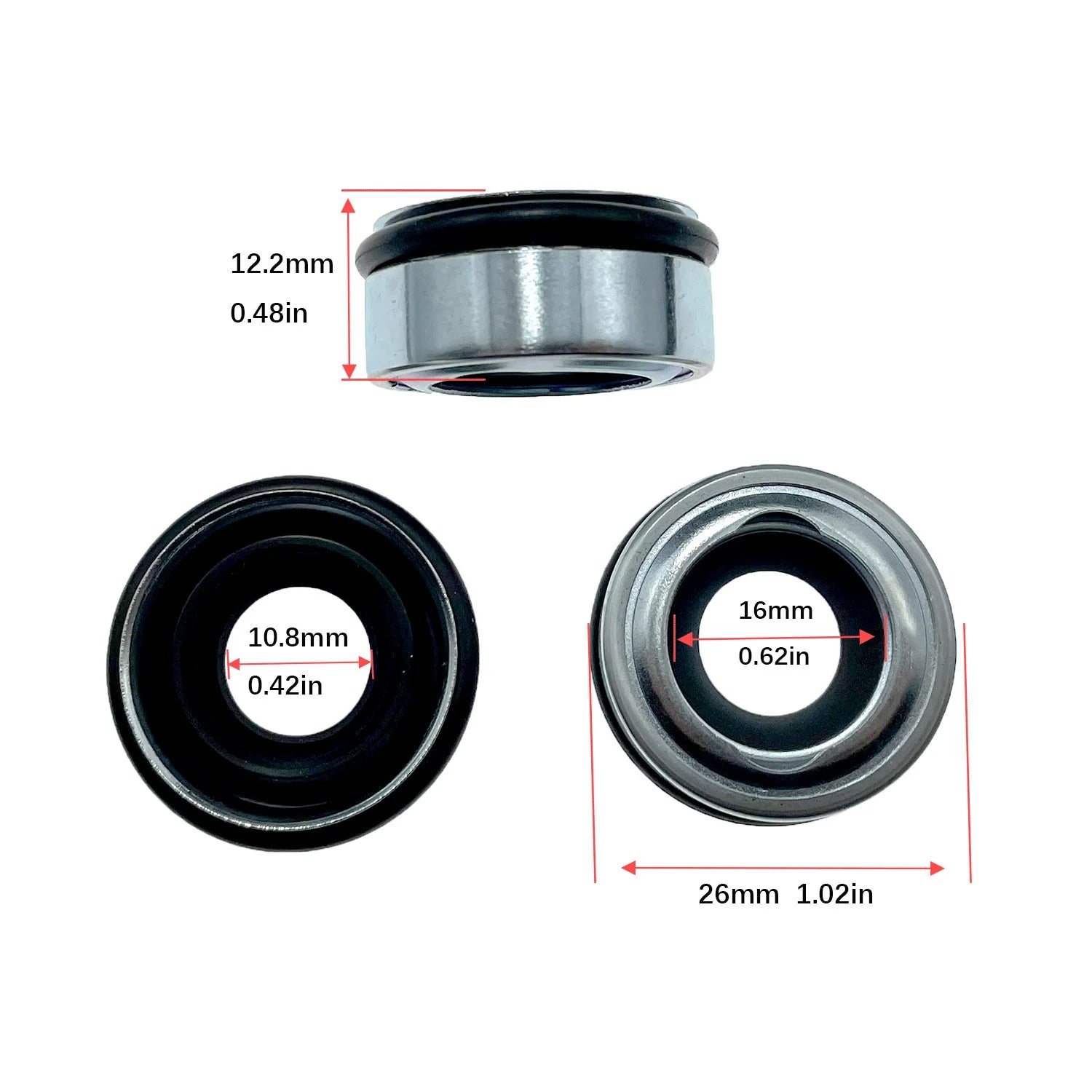 48Pieces automobile air conditioning compressor oil seal set for FS10 7SUB16 MAS90/105 A32 DKS32C 10PA15C/17C HCC V5 shaft seal