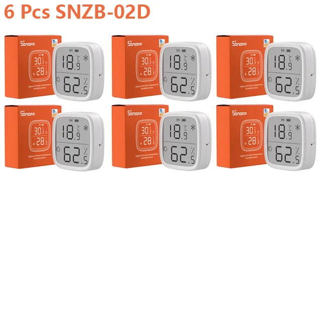 Intelligent SNZB-02D Humidity Sensor SONOFF Zigbee Smart LCD Temperature Sensor for Monitoring of Household Use with LCD Screen
