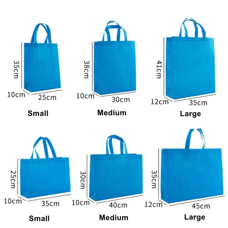 10PCS Thickened Nonwoven Tote Bags Wholesale Customized LOGO ECO-friendly Clothes Shoes Packaging Bags Gift Bags Shopping Bags