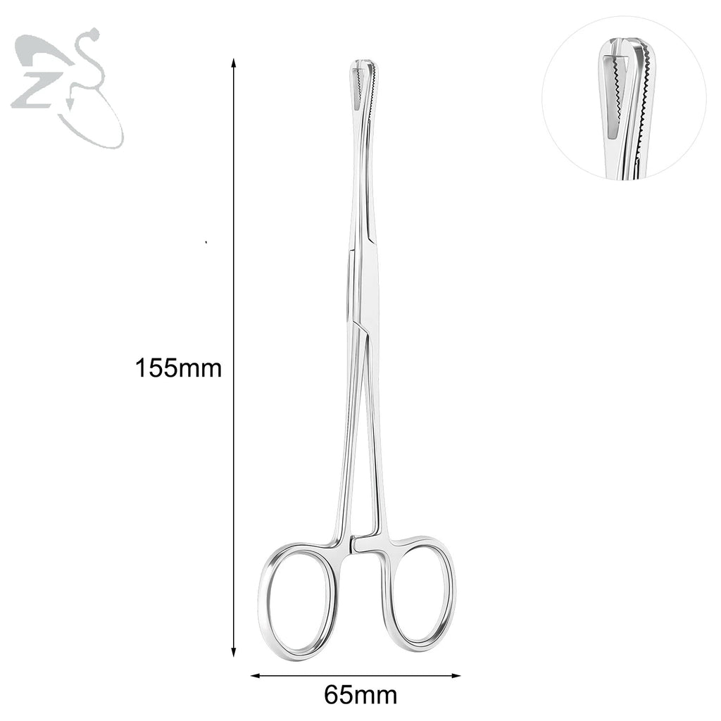 ZS 1PC Stainless Steel Piercing Clamp Slotted Locking Forcep Opening Piercing Plier Tool for Ear Lip Belly Navel Tongue Piercing
