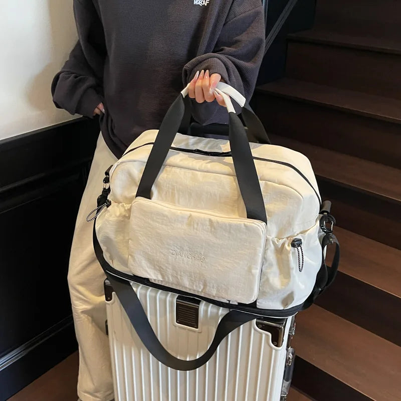 Expandable Foldable Travel Bag Stretchable Sports Yoga Dance Fitness Handbag Custom Logo Large Capacity Luggage
